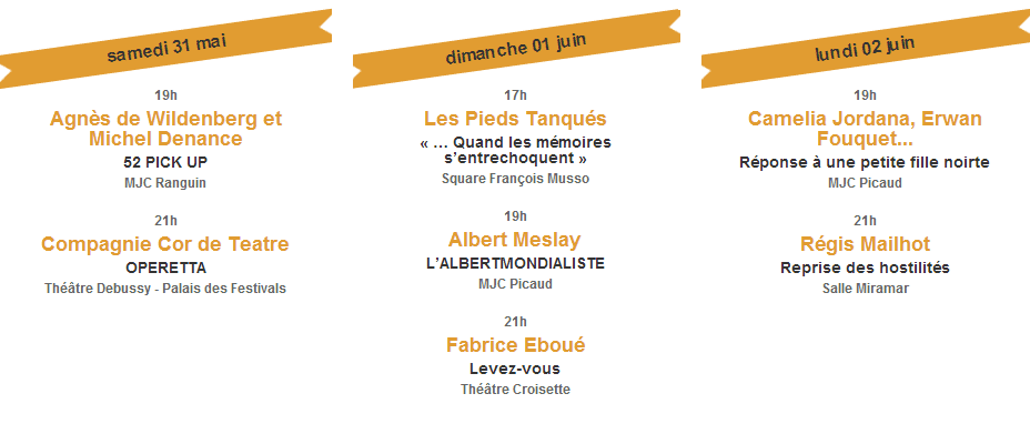Performance d Acteur Cannes Festival   Programme 1