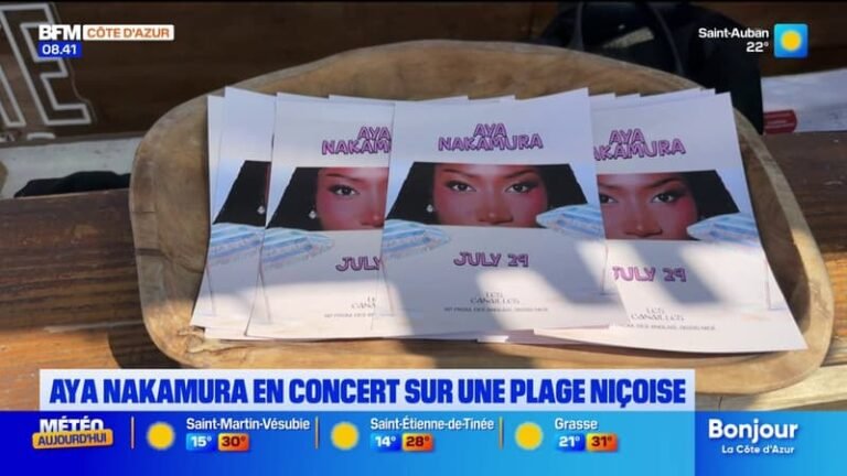 La star internationale Aya Nakamura en concert sur une plage niçoise