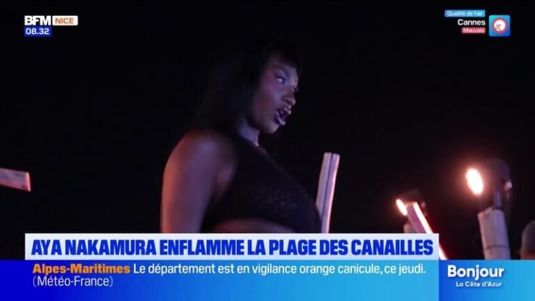 La star internationale Aya Nakamura enflamme la plage des Canailles à Nice le temps d’une soirée