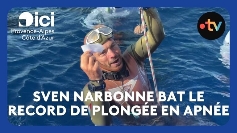 L’apnéiste Sven Narbonne bat le record de plongée en apnée à Marseille