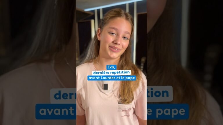 Les dernières répétitions d’Eva avant de chanter devant le pape Léon XIV à Lourdes