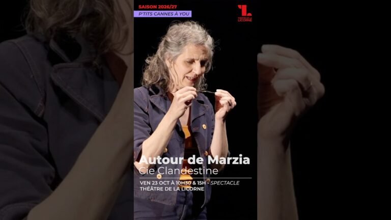 Autour de Marzia – 23 octobre 2026 | Théâtre de la Licorne à Cannes | CannesWebTV